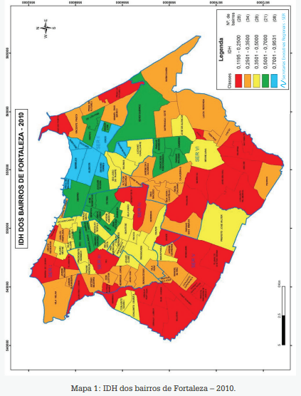 Mapa de desigualdades de Fortaleza